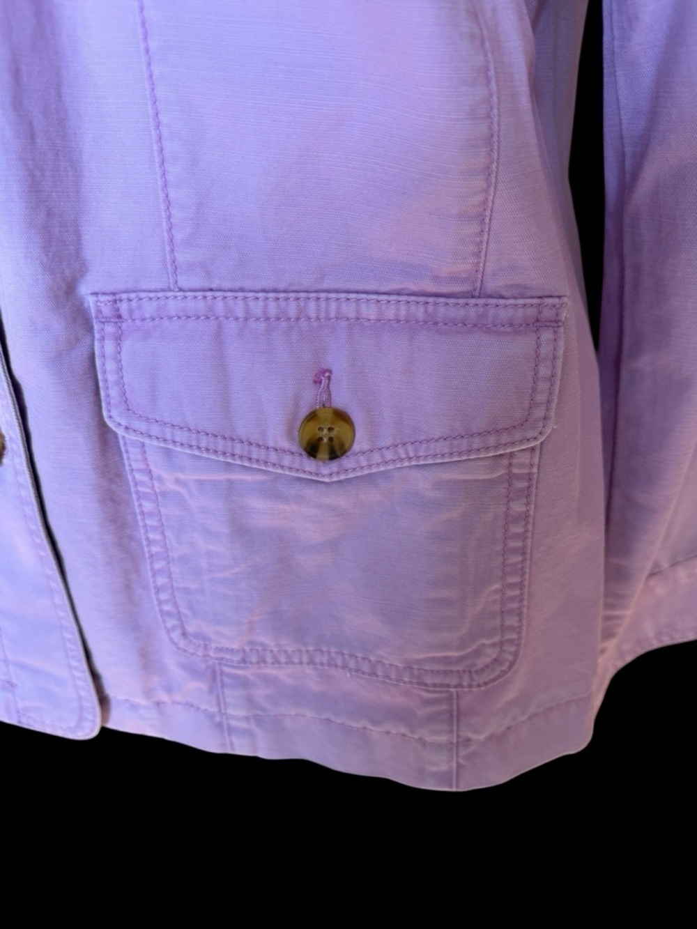 Talbots Lilac Utility Jacket with Button Front - Picture 13 of 14